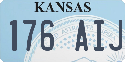 KS license plate 176AIJ