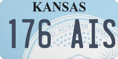 KS license plate 176AIS