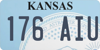 KS license plate 176AIU