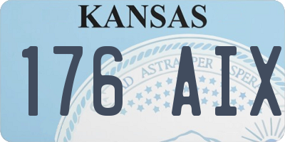 KS license plate 176AIX