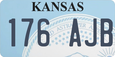 KS license plate 176AJB