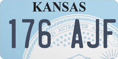 KS license plate 176AJF