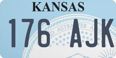 KS license plate 176AJK