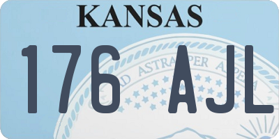 KS license plate 176AJL