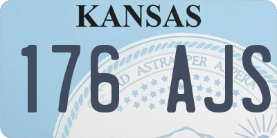 KS license plate 176AJS