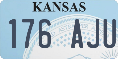 KS license plate 176AJU