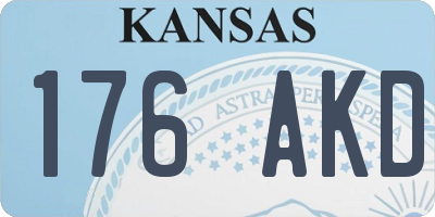 KS license plate 176AKD