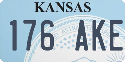 KS license plate 176AKE