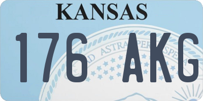 KS license plate 176AKG