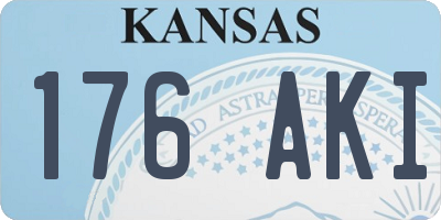 KS license plate 176AKI