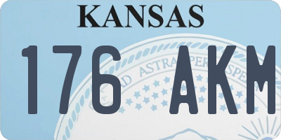 KS license plate 176AKM