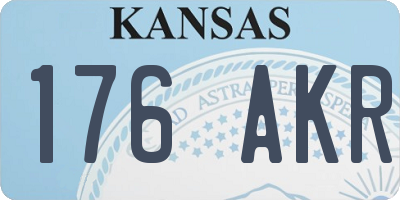 KS license plate 176AKR