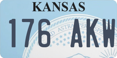 KS license plate 176AKW