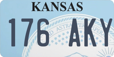 KS license plate 176AKY