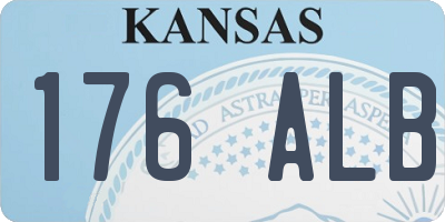 KS license plate 176ALB
