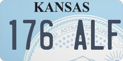 KS license plate 176ALF