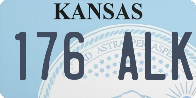 KS license plate 176ALK