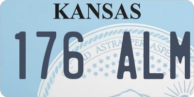 KS license plate 176ALM