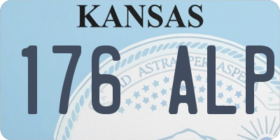 KS license plate 176ALP