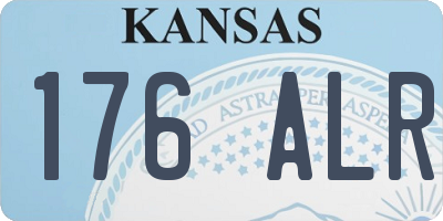KS license plate 176ALR