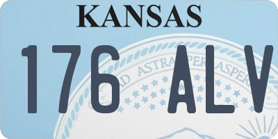 KS license plate 176ALV