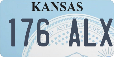 KS license plate 176ALX