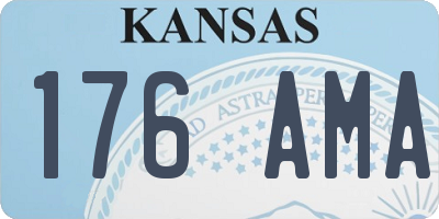KS license plate 176AMA