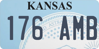 KS license plate 176AMB