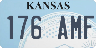 KS license plate 176AMF