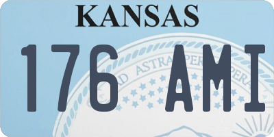KS license plate 176AMI