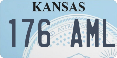 KS license plate 176AML