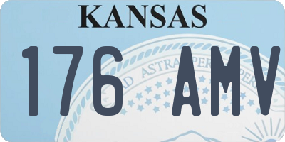 KS license plate 176AMV