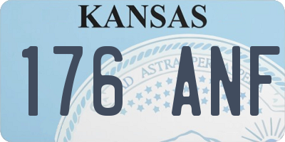 KS license plate 176ANF