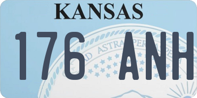 KS license plate 176ANH