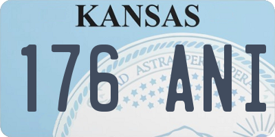 KS license plate 176ANI