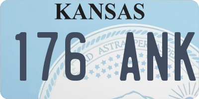 KS license plate 176ANK