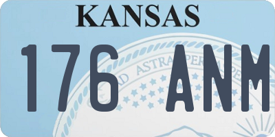 KS license plate 176ANM