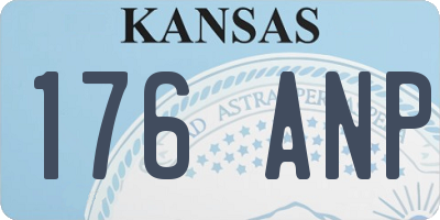 KS license plate 176ANP