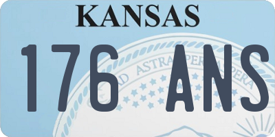 KS license plate 176ANS