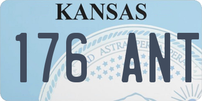 KS license plate 176ANT