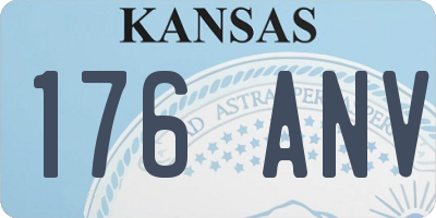 KS license plate 176ANV