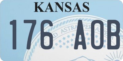 KS license plate 176AOB