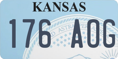 KS license plate 176AOG