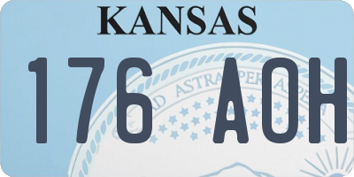 KS license plate 176AOH