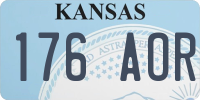 KS license plate 176AOR