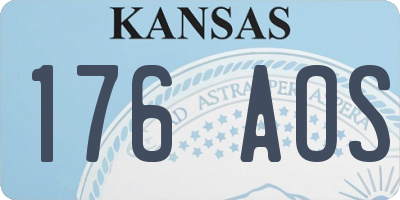 KS license plate 176AOS