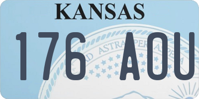 KS license plate 176AOU