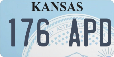 KS license plate 176APD
