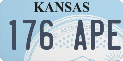 KS license plate 176APE