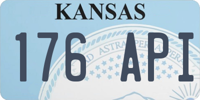 KS license plate 176API